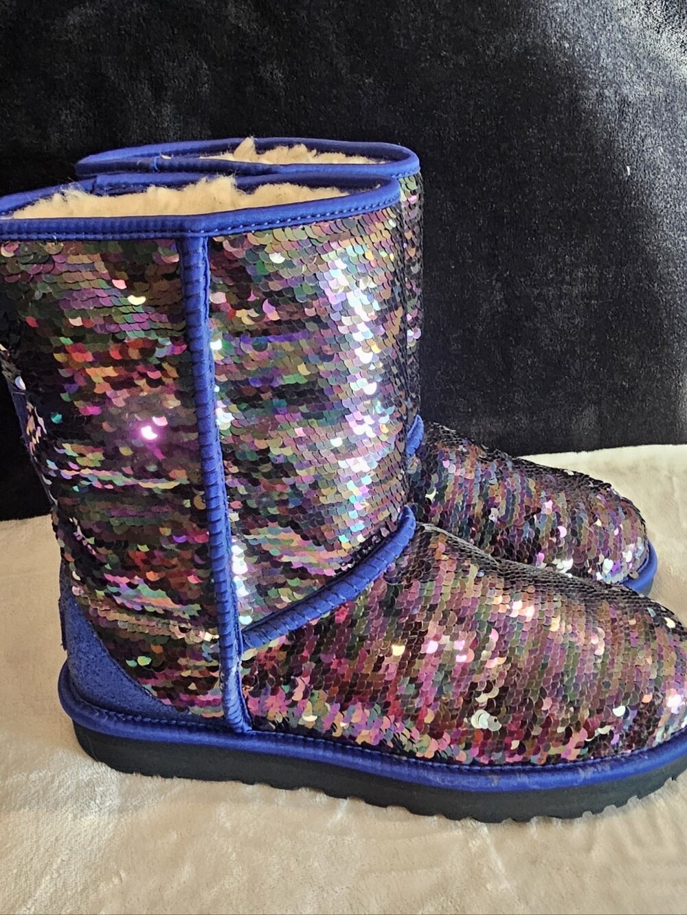 UGG- Stellar Iridescent Sequin Winter Boots - size 10- Very Lightly Used